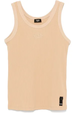 Fendi Logo-embroidered tank top