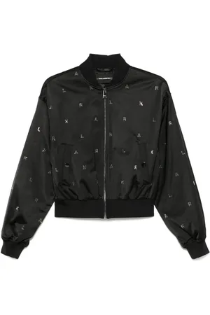 Karl Lagerfeld Logo-appliqu?? bomber jacket
