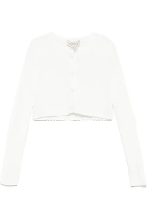 Twin-Set Cropped ribbed cardigan