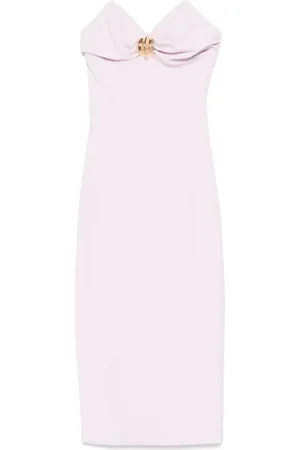 Elisabetta Franchi Macro-bow crepe midi dress