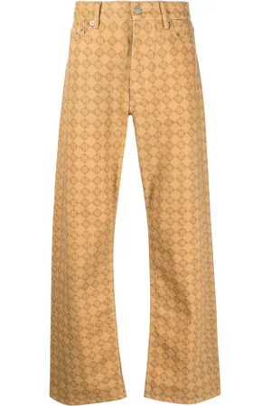 Nanushka Monogram-print straight-leg trousers