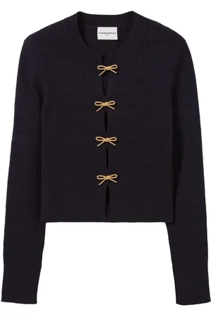 Claudie Pierlot Fine-knit bow-embellished sweater