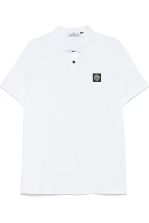 Stone Island Piqu??-weave polo shirt