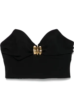 Elisabetta Franchi Jewel-embellishment crepe top