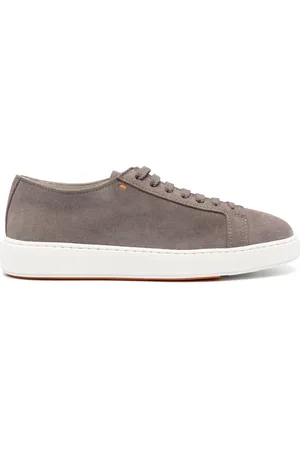 santoni Microsuede low-top sneakers
