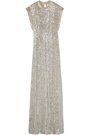 ST. JOHN Sequinned sleeveless gown