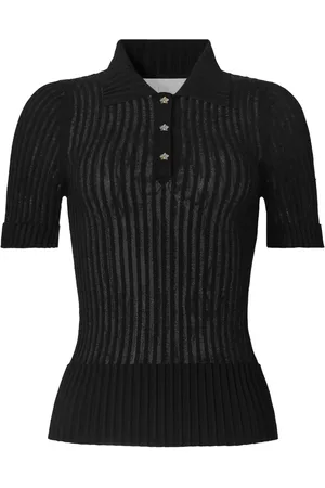 GENNY Ribbed polo top