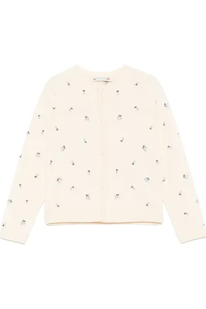 BONPOINT Cherry-embroidered cardigan