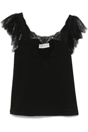 Ermanno Firenze Lace-trim tank top