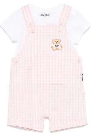 Moschino Gingham-pattern dungarees