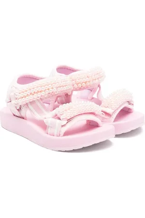 MONNALISA Faux-pearl embellished sandals