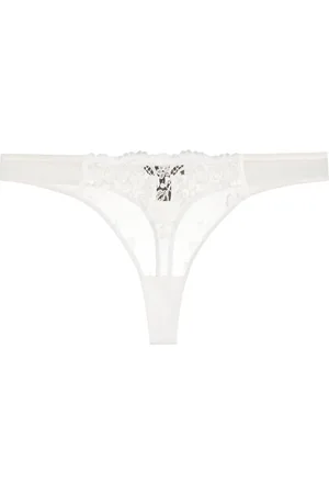 Kiki de Montparnasse Juliette embroidered tulle thong