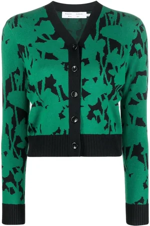 Proenza Schouler Floral-intarsia cardigan