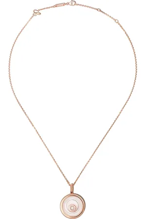 Chopard 18kt rose and white gold diamond Happy Spirit pendant necklace