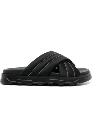 Fabiana Filippi Quilted crossover-strap slides