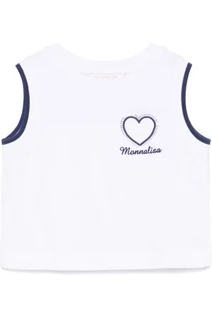 MONNALISA Heart-motif tank top