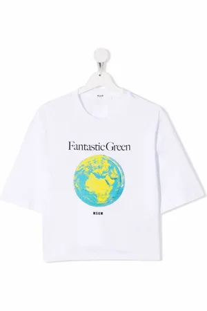 Msgm TEEN graphic-print cotton T-Shirt
