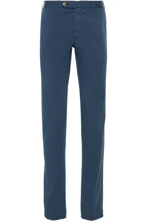 PT Torino Pressed-crease slim-cut chinos