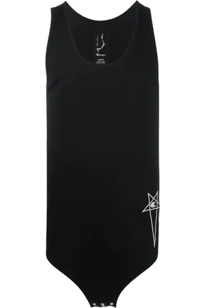 Rick Owens Embroidered-logo cotton vest