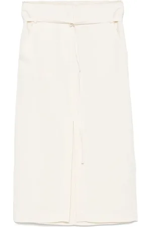 Patrizia Pepe Frayed-edge midi skirt