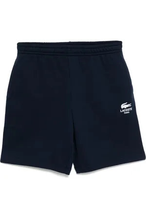 Lacoste Printed cotton fleece shorts