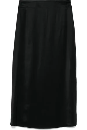 PESERICO SIGN Satin midi skirt