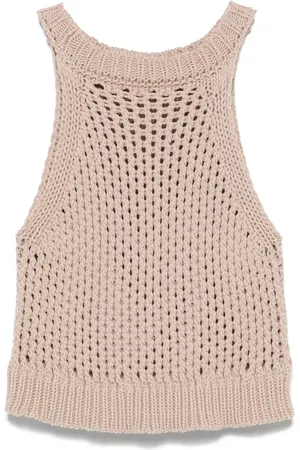 PESERICO SIGN Open-knit top