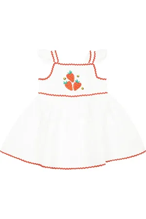 Stella McCartney Strawberry-embroidered cap-sleeves dress