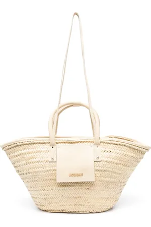 Jacquemus Le Panier Soli raffia tote bag
