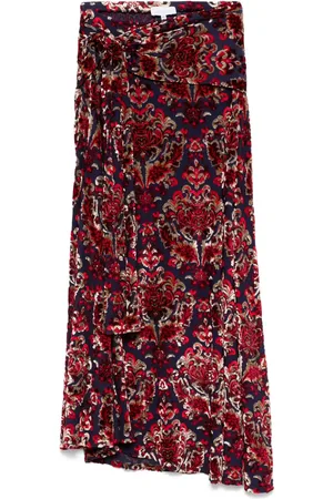 Paco rabanne Flocked-pattern maxi skirt