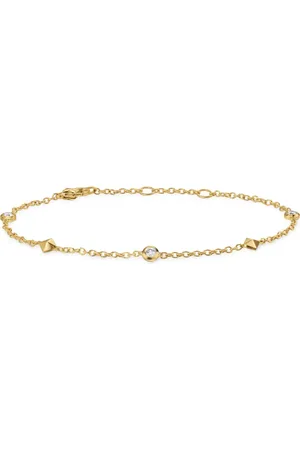 David Yurman 18kt yellow Petite Modern Renaissance Station diamond bracelet (4.6mm)