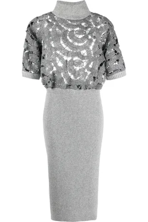 Fabiana Filippi Guipure-lace knit dress