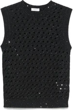 PESERICO SIGN Sequin-embellished top