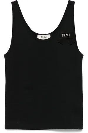 Fendi Logo-ribbon tank top