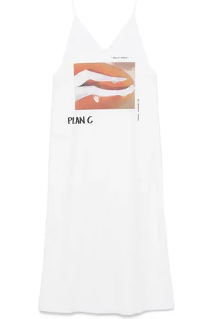 Plan C Graphic-print maxi dress