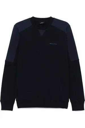 Paul Smith Seersucker-panel cotton sweatshirt