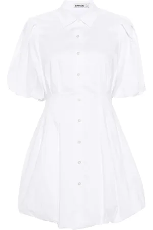 Simkhai Cleo puffball mini shirtdress