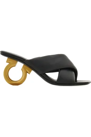 Salvatore Ferragamo Gancini-heel padded mules