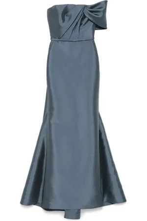 Amsale Asymmetric bow gown