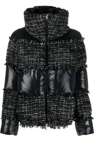 HERNO Boucl??-panel puffer jacket
