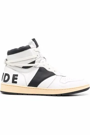 Rhude High-top logo-print trainers