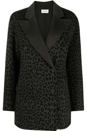 P.A.R.O.S.H. Cheetah-print double-breasted blazer
