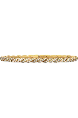 David Yurman 18kt yellow Pav??flex bracelet (3.5mm)
