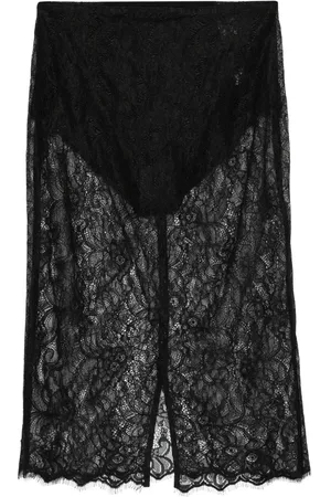 Elisabetta Franchi Floral-lace midi skirt