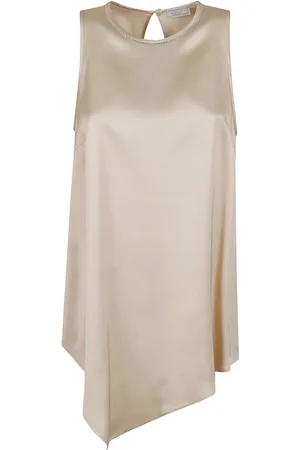 PESERICO SIGN Asymmetric satin top