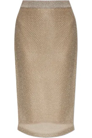 Tory Burch Metallic midi skirt