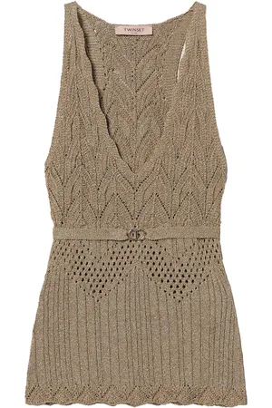 Twin-Set Lurex-detail top