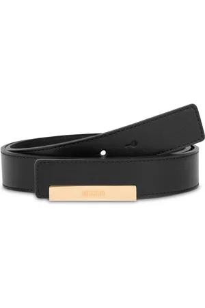 Moschino Logo-plaque leather belt