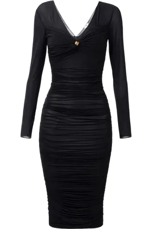 Elisabetta Franchi Brooch-detail organza dress
