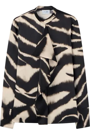 ST. JOHN Zebra-print blouse